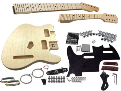 Solo DTCMK-1 DIY Double Neck Guitar Kit With Flame Maple Top