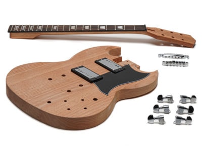 DIY Guitar Kits Jazz Guitar Body Tiger Grain Maple Composite Panel Maple Composite Back Panel