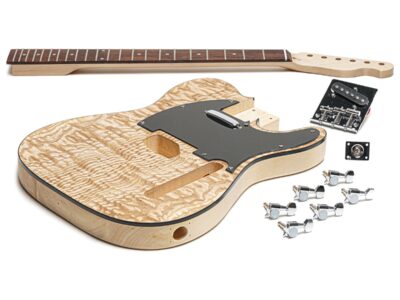 DIY Electric Guitar Kit With Ash Burl Top