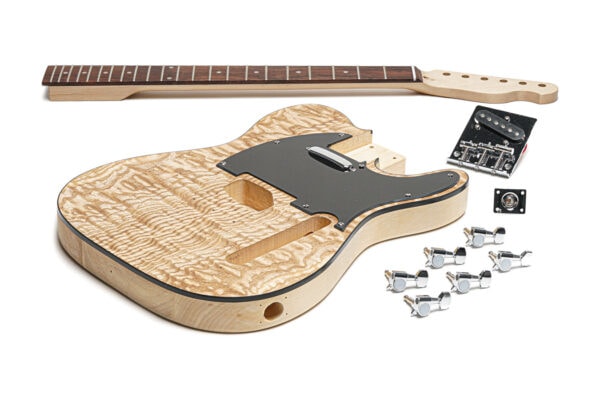 DIY Electric Guitar Kit With Ash Burl Top