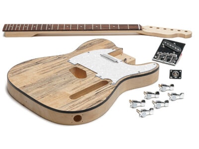 Electric Guitar Kit With Spalted Maple Top