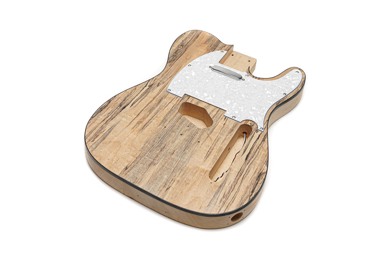 DIY Guitar Kits Jazz Guitar Body Tiger Grain Maple Composite Panel Maple Composite Back Panel