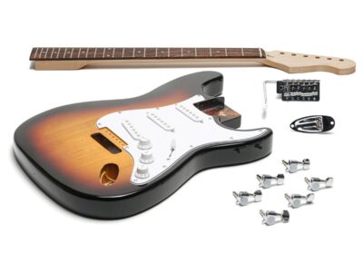 DIY Electric Guitar Kit With Finished Sunburst Body