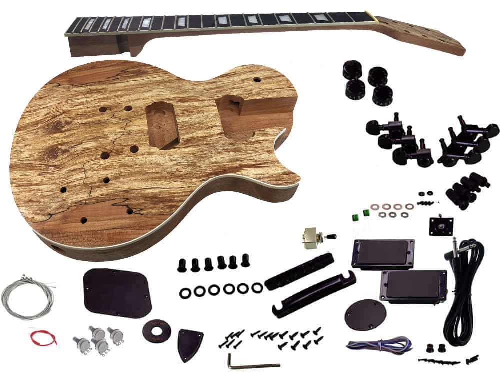 Solo Lp And Unfinished Style Diy Guitar Kit Mahogany Body