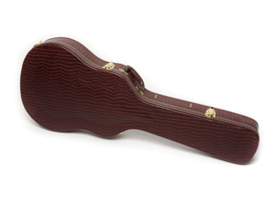 Solo 335 Style Hardshell Guitar Case, Brown Faux Gatorskin
