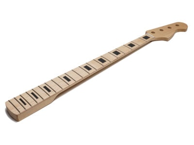 Maple Bass Neck With Maple Fretboard & Block Inlays