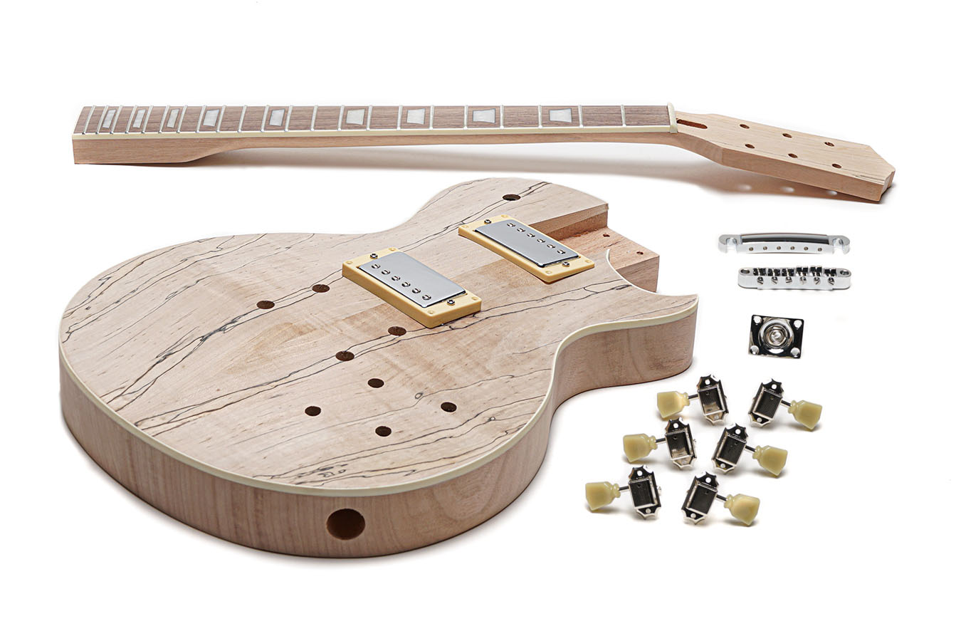 Shop Solo LPK-75B DIY Electric Guitar Kit, Spalted Maple Top