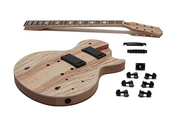 Solo LPK-75B DIY Thin Body Electric Guitar Kit With Spalted Maple Top & Bolt On Neck