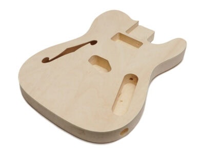 Solo TC Style Guitar Body, Semi Hollow, Maple Top