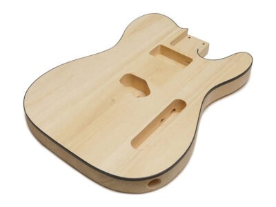 Solo TCB4B-U Unfinished Guitar Body With Black Binding