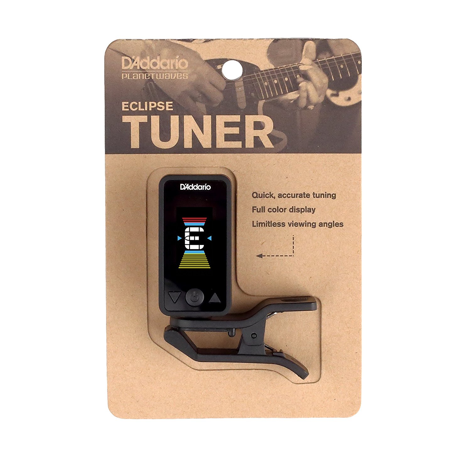 D'Addario Waves Eclipse Tuner, Black Solo Music Gear