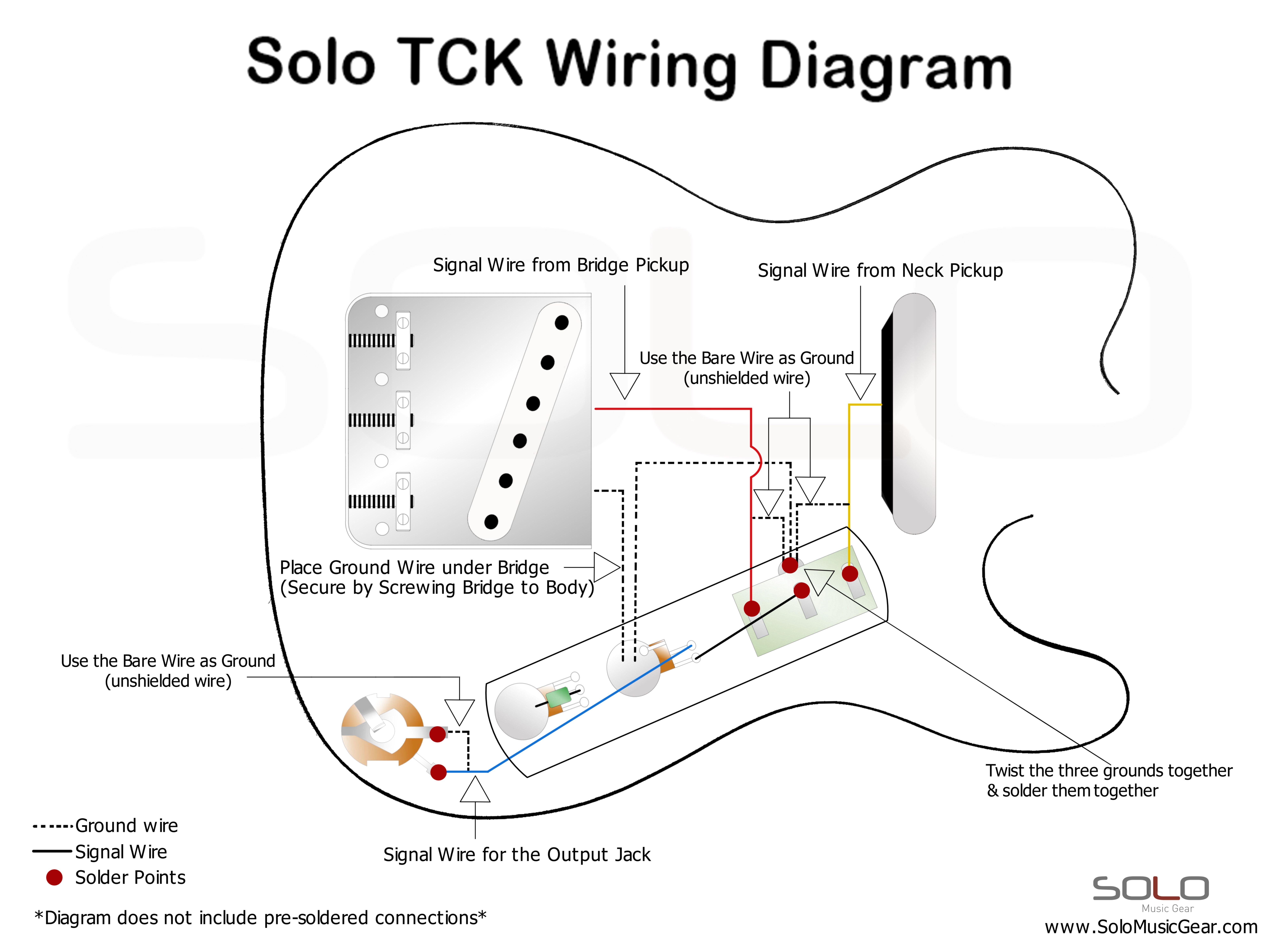 Fender Telecaster American Standard Wiring Diagram from www.solomusicgear.com