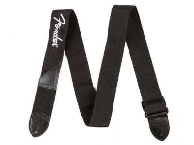 Fender® 2" Black Poly Strap with White Fender® Logo