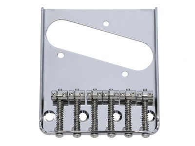 Solo Pro Tele Vintage Style Chrome Bridge With 6 Barrel Saddles