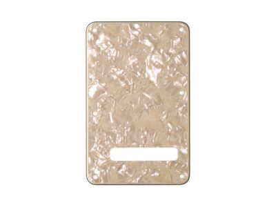Fender® Stratocaster® Modern-Style Tremolo Backplate - 4-Ply - Aged White Moto