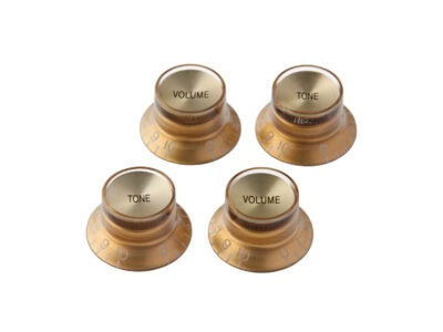 Gibson Top Hat Style Knobs w/Metal Insert - Gold w/Gold