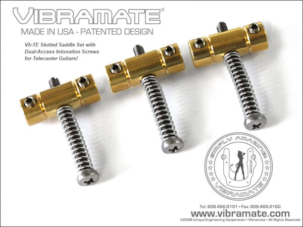 Vibramate V5-TE-BSB Dual Access Brass Saddle - Brass