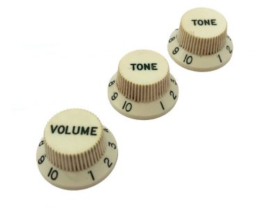 ST 60's Style Parchment White Relic Knob Set