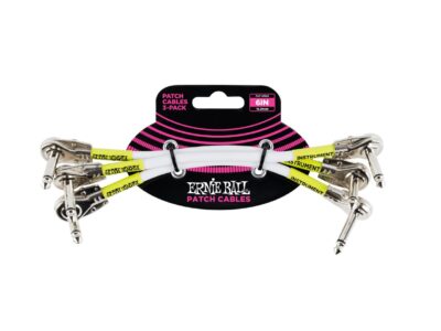Ernie Ball 6" Angled White Flat Patch Cables