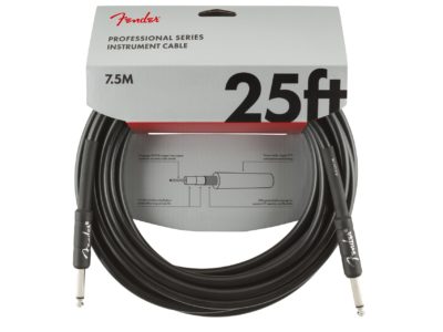 Fender® Professional Series Instrument Cable, Straight, 25', Black