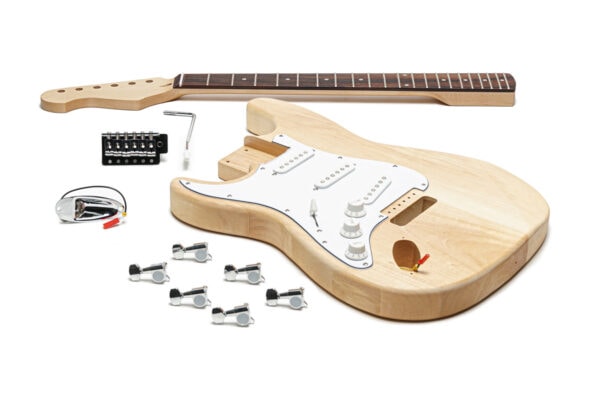 Left Handed DIY Electric Guitar Kit With Solderless Electronics