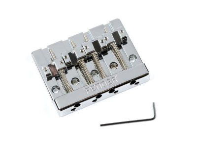 Fender® HiMass™ 4-String Bass Bridge Assembly With Brass Saddles