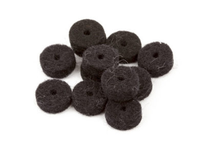 Fender® Strap Button Black Felt Washers - Pkg of 12