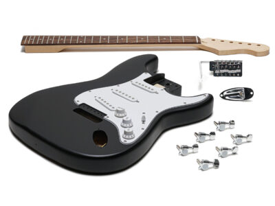 Electric Guitar Kit With Finished Matte Black Body