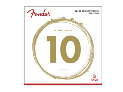 Fender® Phosphor Bronze Acoustic Strings, Ball End, 10-48 - 3 Pack