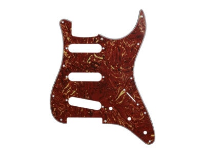 Solo Strat Style Pickguard, 3 Ply, Red Tortise Shell