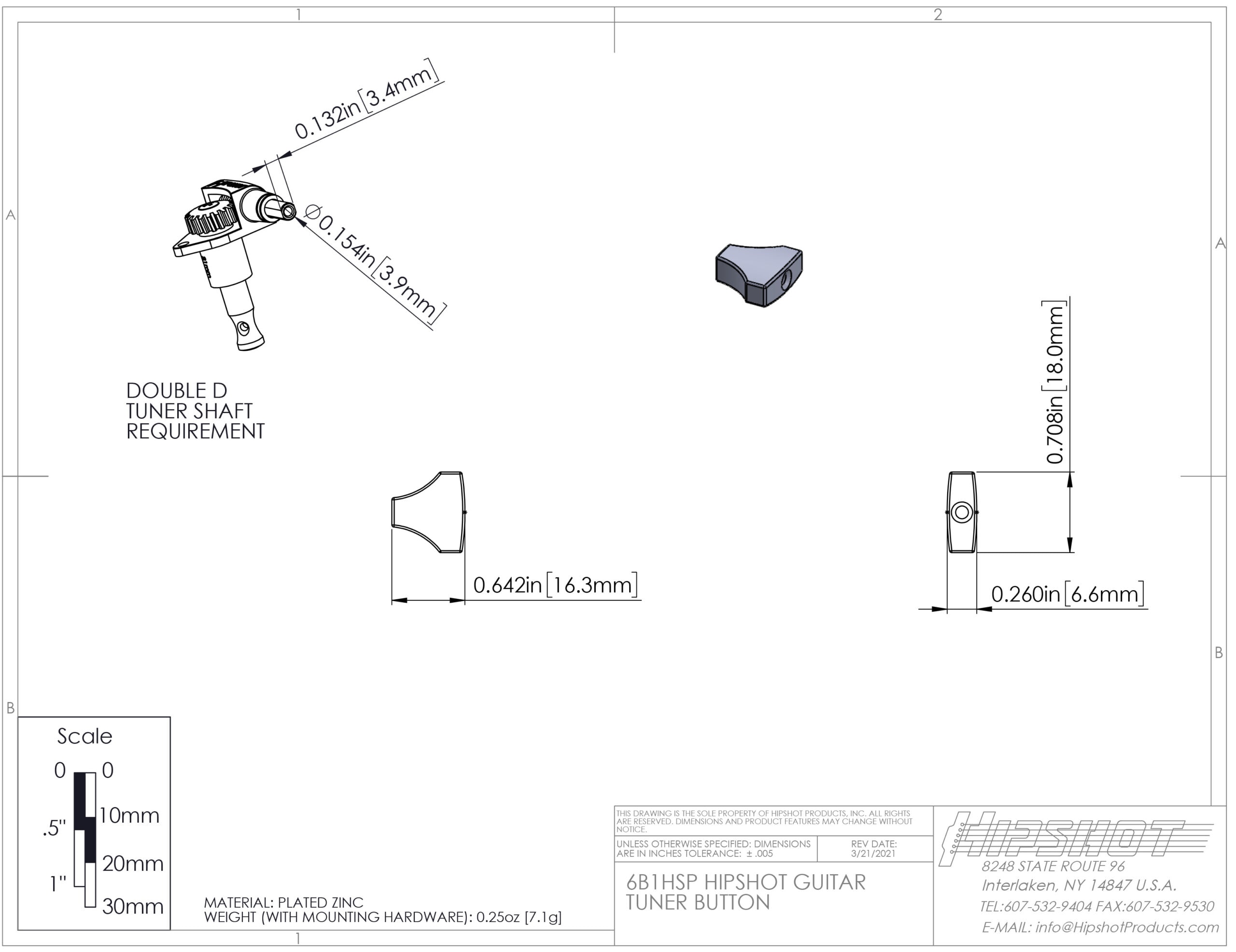 Shop Hipshot Guitar Metal Tuner Buttons Online