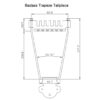 Leo Quan® Badass FTT Fine Tuner Trapeze Tailpiece - Nickel