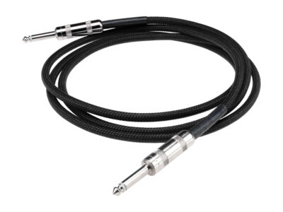 DiMarzio EP1710SSBK Braided Instrument Cable - Straight, 10 ft, Black