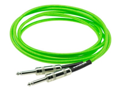 DiMarzio EP1710SSGN Braided Instrument Cable - Straight, 10 ft, Green