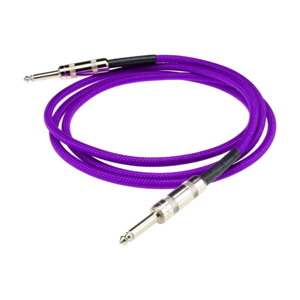 DiMarzio EP1710SSP Braided Instrument Cable - Straight, 10 ft, Purple