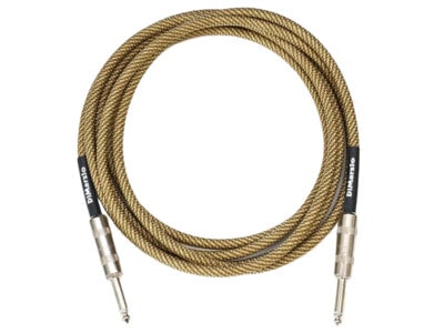 DiMarzio EP1710SSVT Braided Instrument Cable - Straight, 10 ft, Vintage Tweed