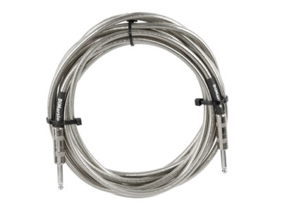 DiMarzio EP1718SSSM Braided Instrument Cable With PVC Jacket - Straight, 18 ft, Chrome
