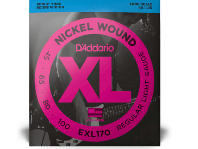 D'Addario EXL170 Nickel Wound Electric Bass Strings, Light, Long Scale, 45-100