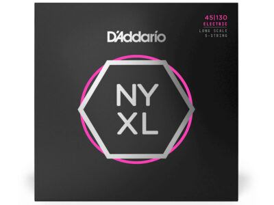 D'Addario NYXL45130 5-String Nickel Wound Bass Strings, Long Scale, Regular Light, 45-130