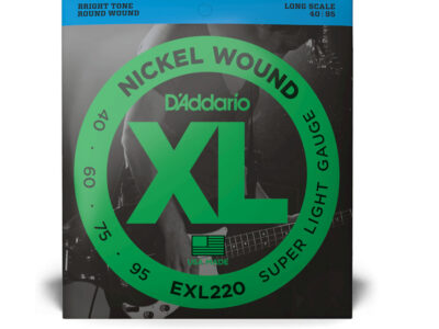 D'Addario EXL220 Nickel Wound Electric Bass Strings, Custom Light, Long Scale, 40-95