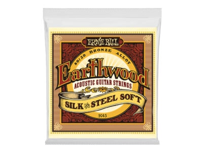 Ernie Ball 2045 Earthwood Silk & Steel 80/20 Bronze Acoustic Guitar Strings, 11-52