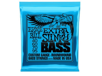Ernie Ball 2835 Extra Slinky Nickel Wound Electric Bass Strings, 40-95
