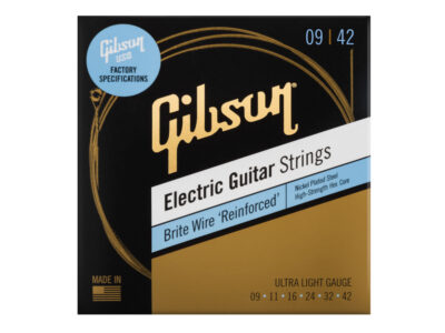 Gibson BWR9 Brite Wire Reinforced Electric Guitar Strings, Light, 9-42