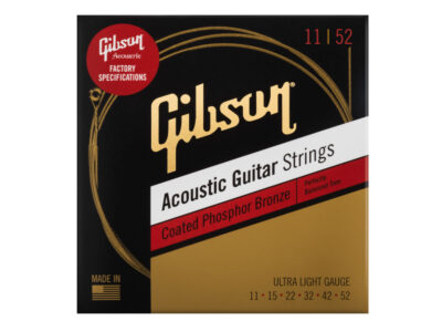 Gibson CPB11 Coated Phosphor Bronze Acoustic Guitar Strings, Ultra Light, 11-52