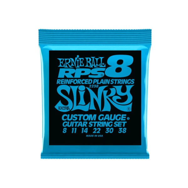 Ernie Ball 2240 Reinforced Extra Slinky RPS Nickel Wound Electric Guitar Strings, 8-38