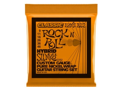 Ernie Ball 2252 Hybrid Slinky Classic Rock N Roll Pure Nickel Electric Guitar Strings, 9-46