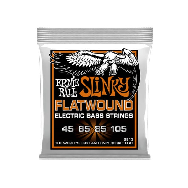 Ernie Ball 2813 Hybrid Slinky Cobalt Flatwound Electric Bass Strings, 45-105
