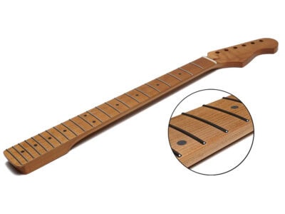 Solo Pro ST Style 22 Fret Satin Finished Roasted Maple Guitar Neck With Invisi-Tangs