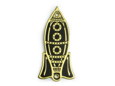 HellParts 2-Hole Brass Gibson® Style Gold Rockit Truss Rod Cover