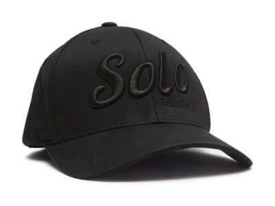 Solo Guitars Raised Embroidered Black Out Logo Snapback Hat